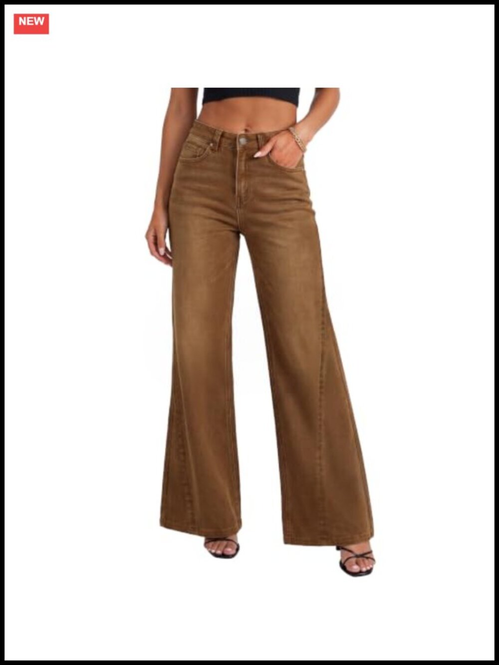 Wide Leg High Waisted Baggy Stretch Denim Jeans 90s Y2K Flare